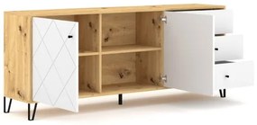 SULA komód artisan tölgy/fehér