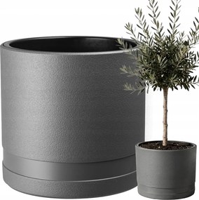 Virágtartó Kerti Virágtartó Terasz Erkély Henger Modern Betét 31cm