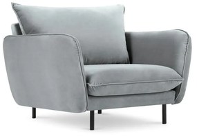 Vienna világosszürke bársony fotel - Cosmopolitan Design