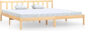 vidaXL Super King tömör fenyőfa ágykeret 180 x 200 cm