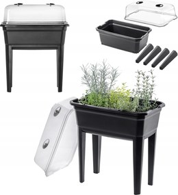 Virágtartó Erkély Üvegház Kerti Házi Zöldséges Palántanevelő 60cm 30L