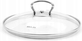 24 cm átmérőjű üvegfedő rozsdamentes acél fogantyúval