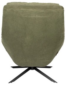 Zöld bársony fotel Vince – Dutchbone