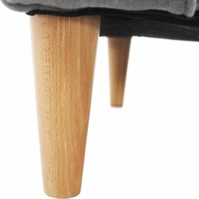 Füles fotel, szürke, CHARLOT