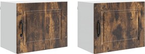 vidaXL Konyhaszekrény 2 pcs Füstölt tölgy 50 x 31 x 40 cm Faanyag
