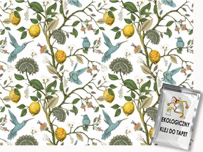 Fotótapéta Flizelina Konyha Étkező Ágak Citrom Madarak 100x75 ragasztó