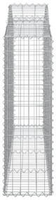 vidaXL 30 db íves horganyzott vas gabion kosár 200x30x100/120 cm