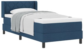 Boxspring Ágy Mattal - Kék - 100 x 200 cm - Szövet