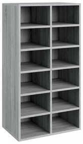 szürke sonoma színű szerelt fa cipőtartó 54 x 34 x 100,5 cm