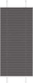 vidaXL pliszírozott redőny fekete 55x100 cm szövetszélesség 54,4 cm