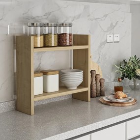 Konyhai fűszertartó polc, tölgy, 34x30x10 cm