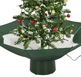 zöld havazó karácsonyfa ernyő alakú talppal 75 cm