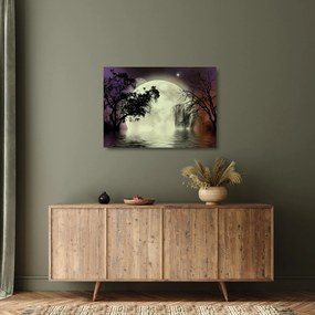 Kép - Telihold a felszín felett (üvegen) (70x50 cm)