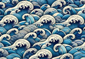 Fotótapéta - Kék hullámok (147x102 cm)