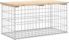 vidaXL tömör fenyőfa gabion kerti pad 83x44x42 cm