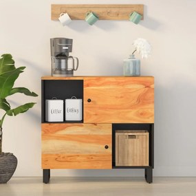 tömör akácfa tálalószekrény 2 ajtóval 80 x 33 x 75 cm