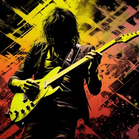 Poszter 30x30cm Gitár Szenvedély Villanyszerelő