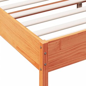 viaszbarna tömör fenyőfa ágy matrac nélkül 200 x 200 cm