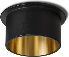 RENDL ORTA süllyesztett lámpa fekete/aranysárga 230V LED GU10 9W