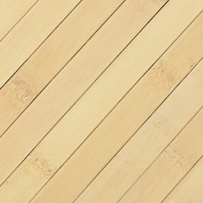 négyszögletű világos természetes bambusz szőnyeg 60 x 200 cm