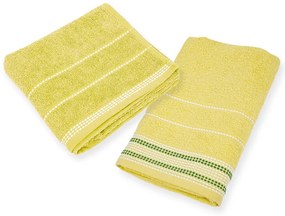 1x törölköző BARBARA világos zöld + 1x kéztörlő BARBARA világos zöld, 100% pamut