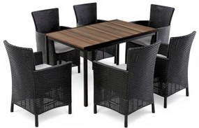 Nadia 6+1 kerti bútor garnitúra szett dió-grafit