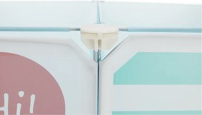 Gyerek szekrény, kék/gyerek minta, EDRIN