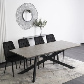 Összecsukható asztal Hamilton 160-200 cm szürke beton