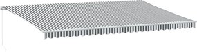 vidaXL antracitszürke-fehér kézzel kihúzható napellenző 600 x 350 cm