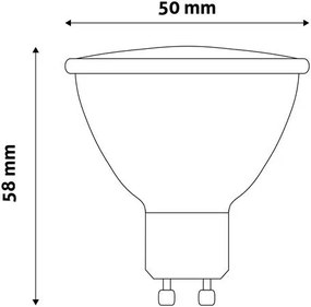 LED izzó, GU10 spot, 7W, 630lm, 6400K, AVIDE (AVLED040)