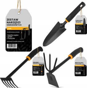3x Kerti szerszám készlet Kerti Lapát Kis Gereblye Kerti Kapa Karom 0Z