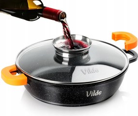 Gránit serpenyő Sütés-főzéshez Fedéllel 28 cm 3,3L