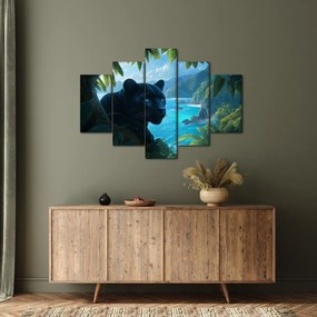 Kép - Fekete párduc a dzsungelben (150x105 cm)
