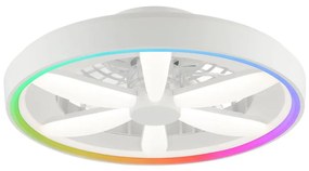 Brilliant - GAIANO LED/48W/230V fehér RGBW mennyezeti ventilátor távirányítóval