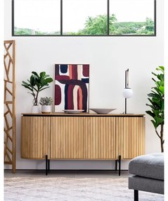 Natúr színű mangófa alacsony komód 170x80 cm Licia – Kave Home