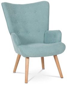 Fotel BLUE2, türkiz, lábtartóval
