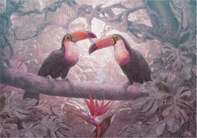 Flizelina fotótapéta Nappaliba és Hálószobába Egzotikus pár 208x146