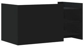 fekete szerelt fa dohányzóasztal 100 x 50 x 50 cm
