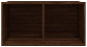 barna tölgyszínű szerelt fa lemeztároló doboz 71 x 34 x 36 cm