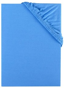 EMI kék 100% pamutjersey gumis lepedő