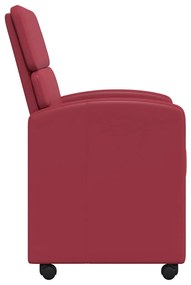 Kerekes Étkező Székek 2 pcs bordó 58 x 65 x 98 cm Műbőr