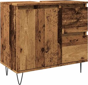 vidaXL antik fa színű szerelt fa mosdószekrény 65 x 33 x 60 cm