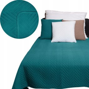 Ágytakaró steppelt kanapé takaró Sötét Türkizkék 220x240 cm