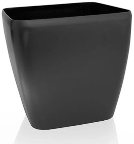 Flower Lover Virágcserép Quadrato Easy mattfekete, 24 cm, 24 cm
