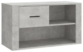 betonszürke szerelt fa cipőszekrény 80x35x45 cm