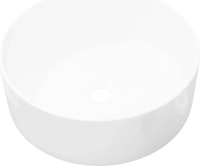 vidaXL Kerek, fehér kerámia mosdókagyló 40x15 cm