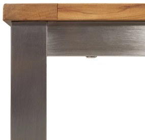 Kültéri Étkezőasztal 150x90x75 cm Tömör Fa Tík