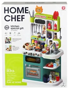 Home Chief Profi Gyerek Konyha 92 cm Valósághű Funkciókkal és Kiegészítőkkel / 95 Darabos / Gyerekkonyha