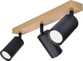 Brilagi - SELE spotlámpa 3xGU10/30W/230V fekete/tölgy dekor