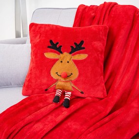 4Home Happy Reindeer karácsonyi párnahuzat, 40 x 40 cm